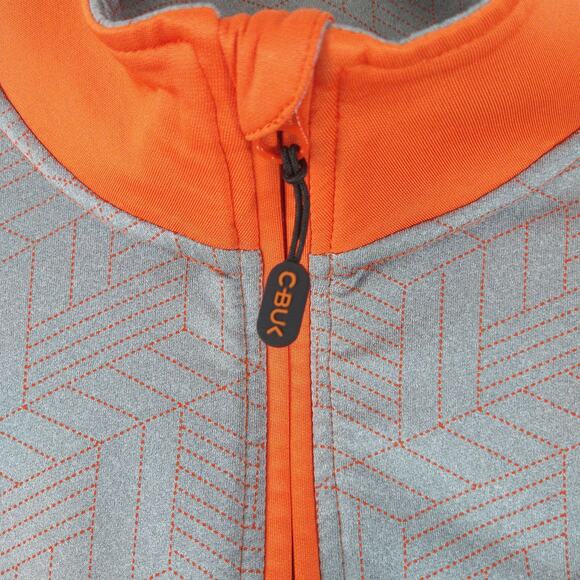 C-BUK Men's 1/4 Zip Jacket Size Large Gray Orange Reese's Thins Logo - Picture 7 of 10